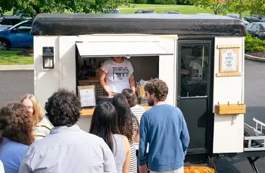 Rize coffee truck with Proconex employees waiting