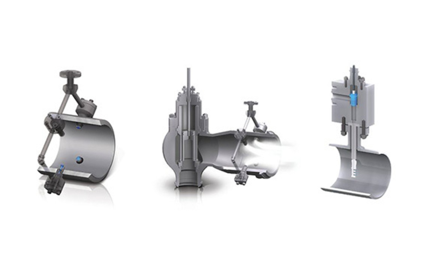 Fisher DMA desuperheater's gray metal plate with top holes for consistent load operations.