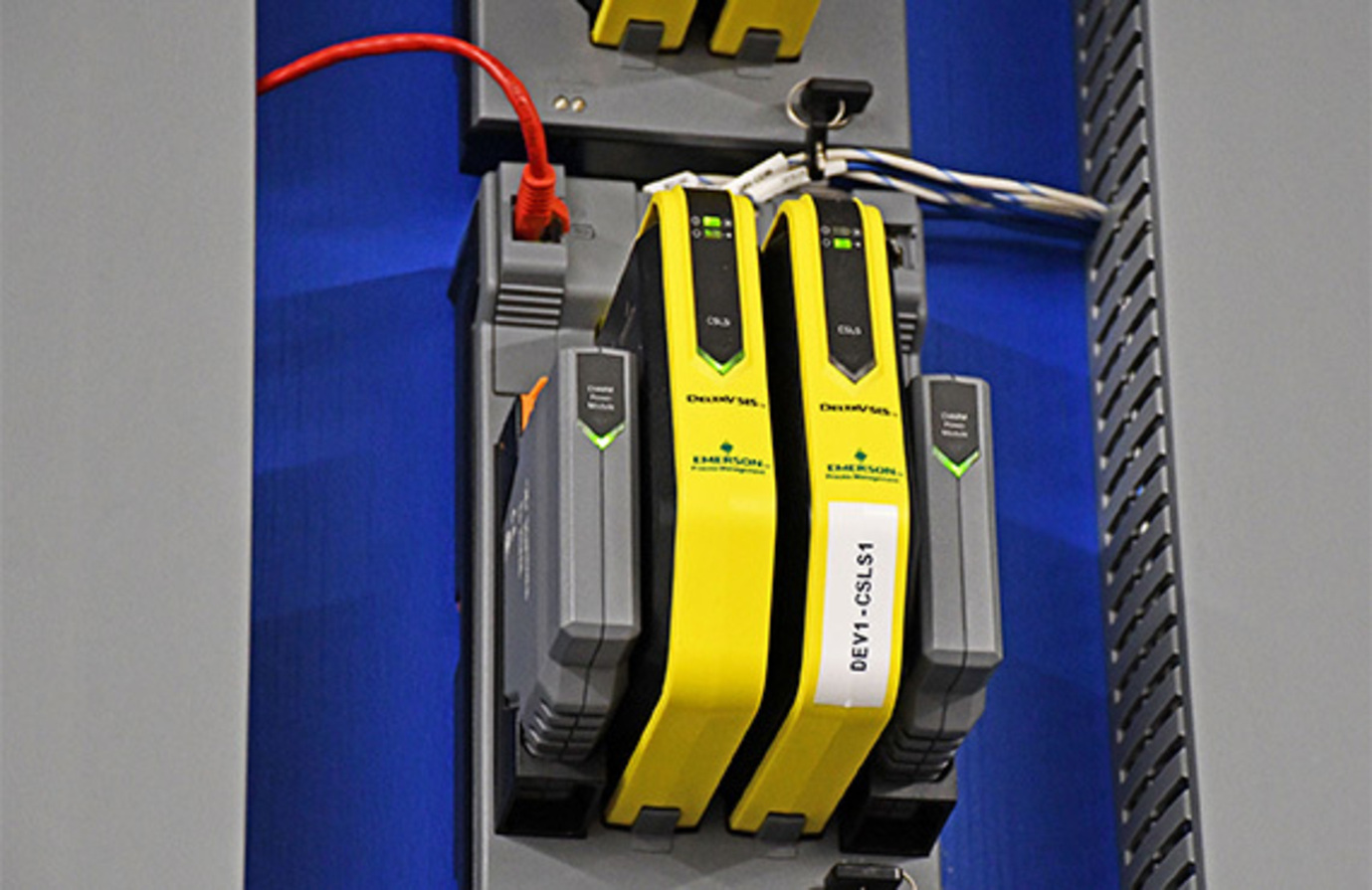 An installed Emerson DeltaV Safety Instrumented System. The image highlights the importance of a safety instrumented system designed to protect critical plant assets and personnel.