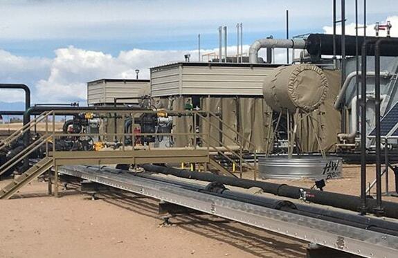 The movement of large volumes of gas requires the installation of compressors to increase pressure by reducing volume. 