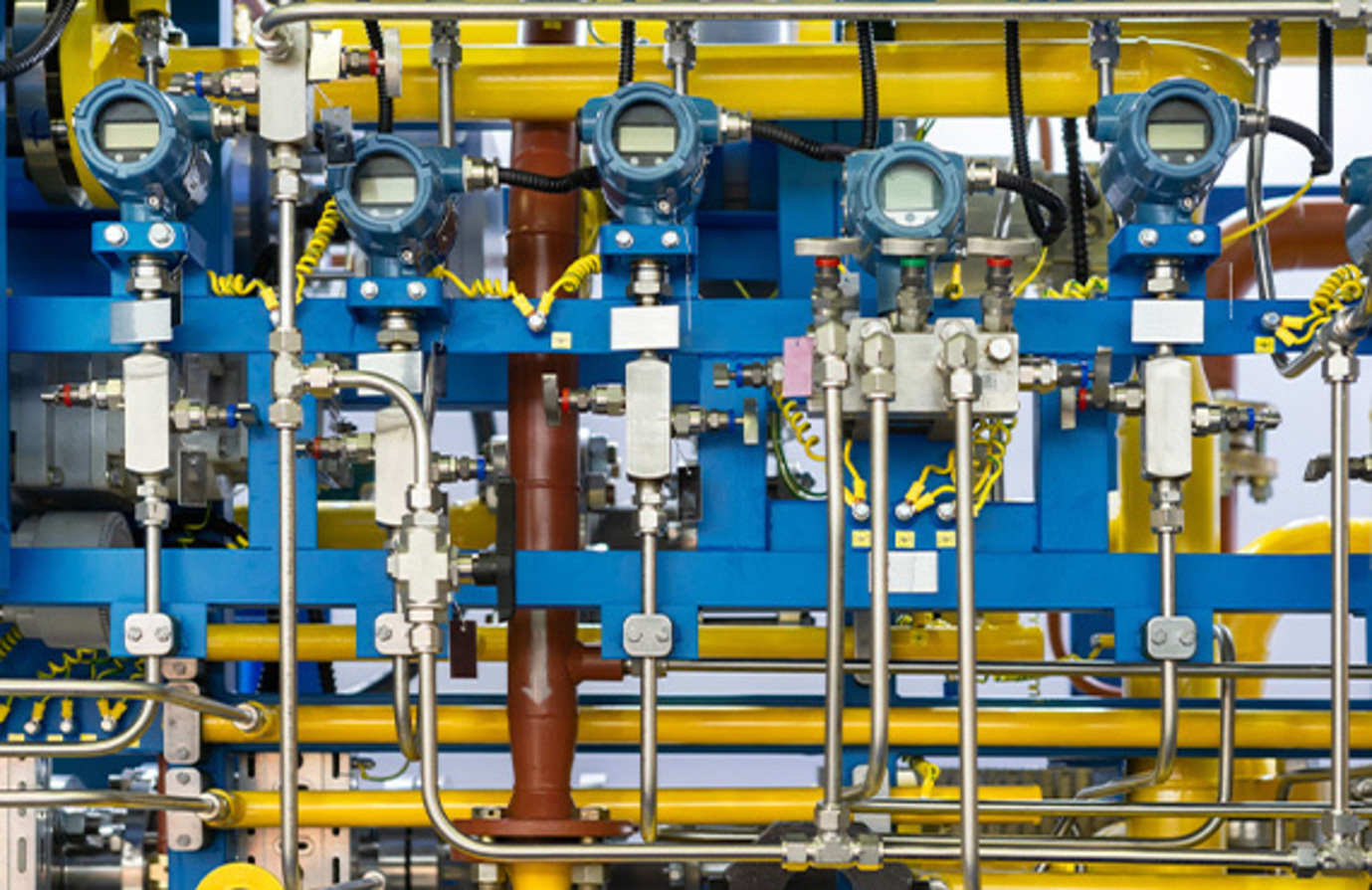 A complex control system of natural gas equipment. The image highlights the critical role of safety instrumentation systems in ensuring the reliability and safety of industrial control systems.