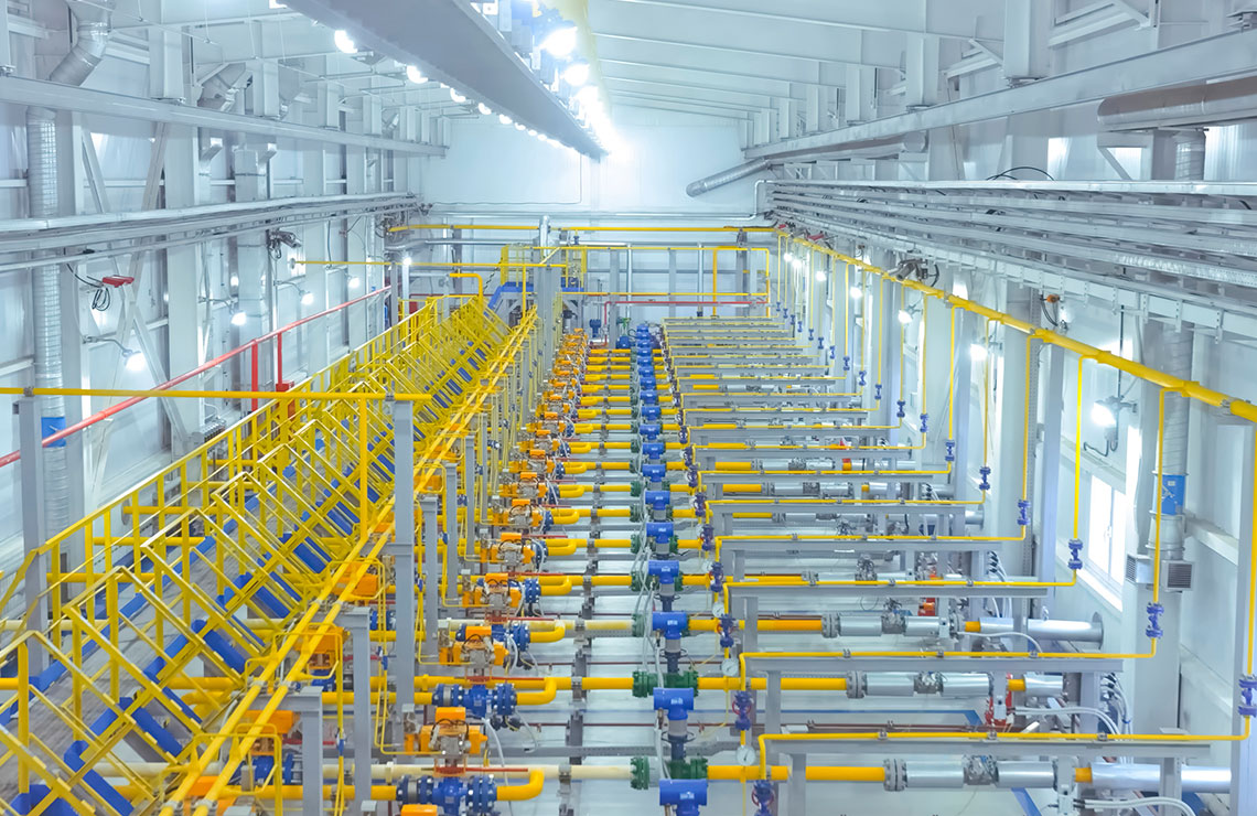 Valves and gas meters monitored by an automated health system